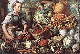 Market Woman with Fruit, Vegetables and Poultry by Joachim Beuckelaer